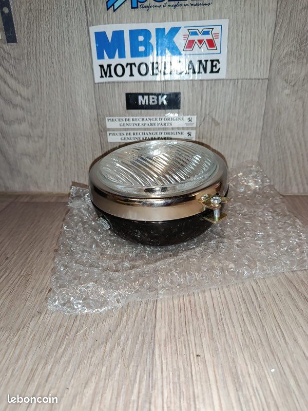 Mbk Plus Phare complet pour mbk 51 neuf noir chrome - Équipement moto