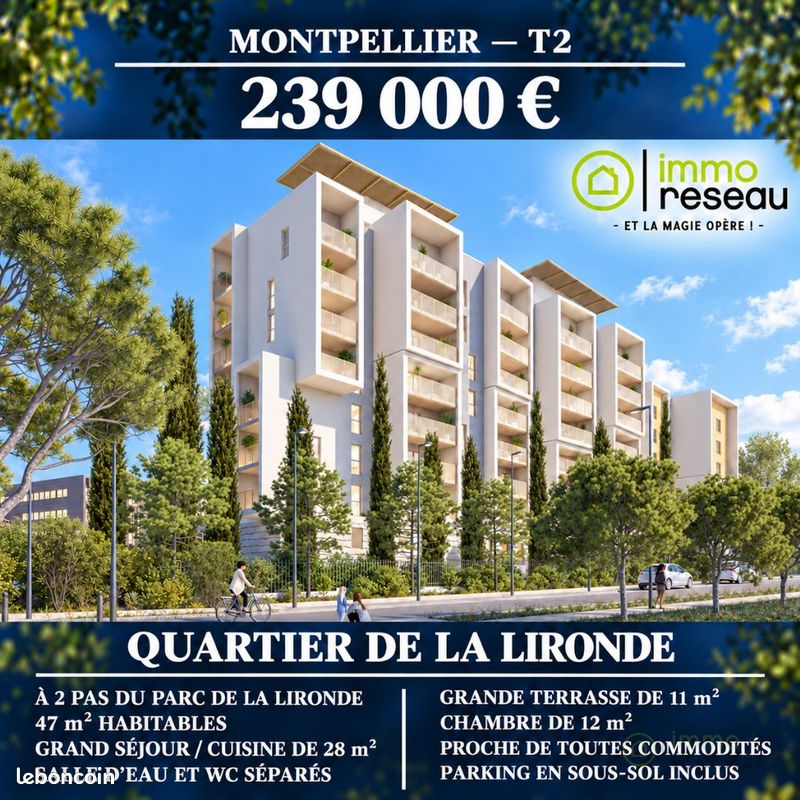 Appartement 2 pièces 47 m² · à Montpellier · 47 m² · 239 000 €