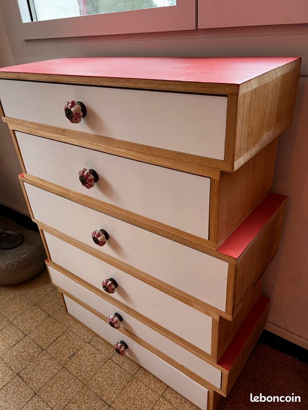 Chiffonier / semainier scandinave bois (image 3)