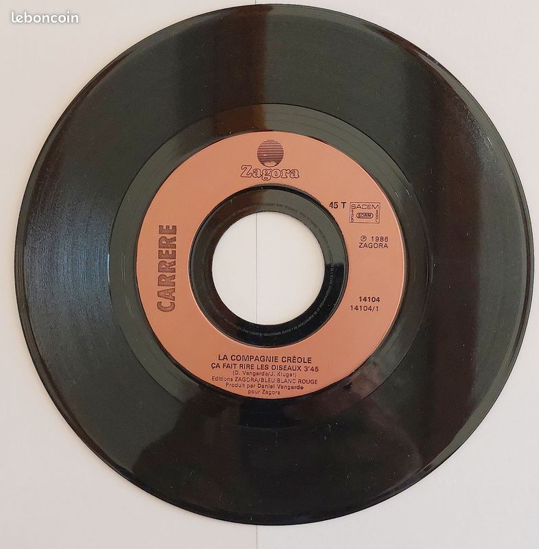 Disque vinyle 45t la compagnie creole (image 3)