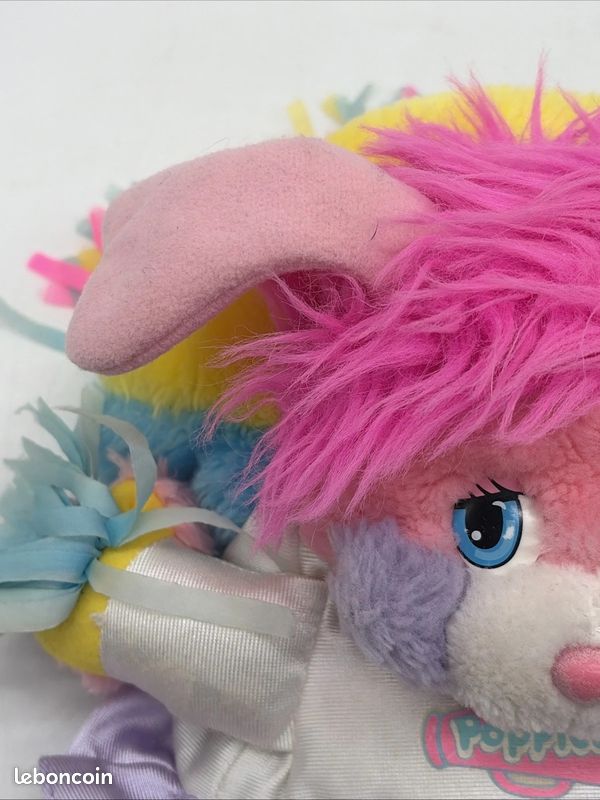 Peluche Popples Pom-Pom Girl Vintage Années 80 Mattel 25cm Rose #L26 (image 3)