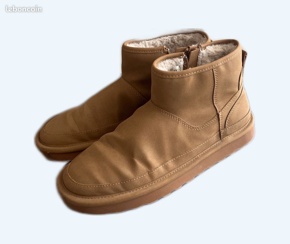 Bottines Zara Camel En Faux Daim - Taille 37 EU - Talon Cône 8 Cm - Neuf Jamais Porté - Style Bottine élégante