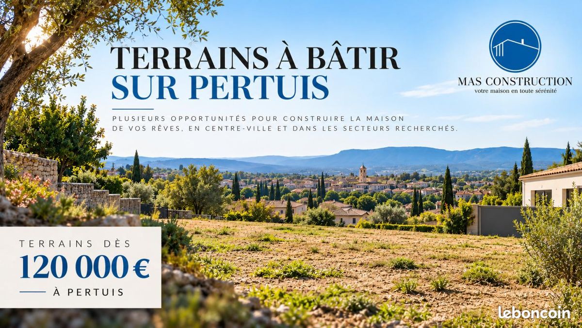 Terrain 250 m² · à Pertuis · 120 000 €