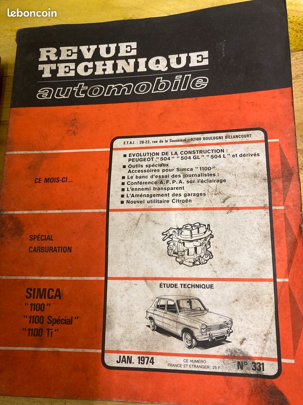Revue technique Simca 1000 (image 1)