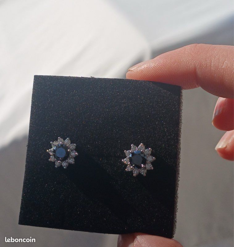 Boucles d’oreilles en argent plaqué or avec diamants de moissonite et certificat gra (image 5)