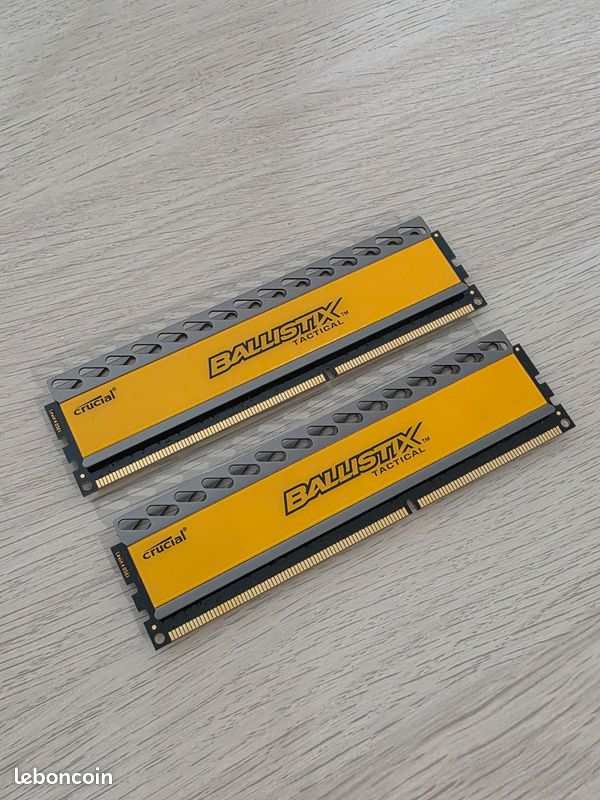 Mémoire barette RAM Crucial Ballistix Tactical 8 Go (2x4 Go) DDR3 1600 MHz CL8 (image 1)
