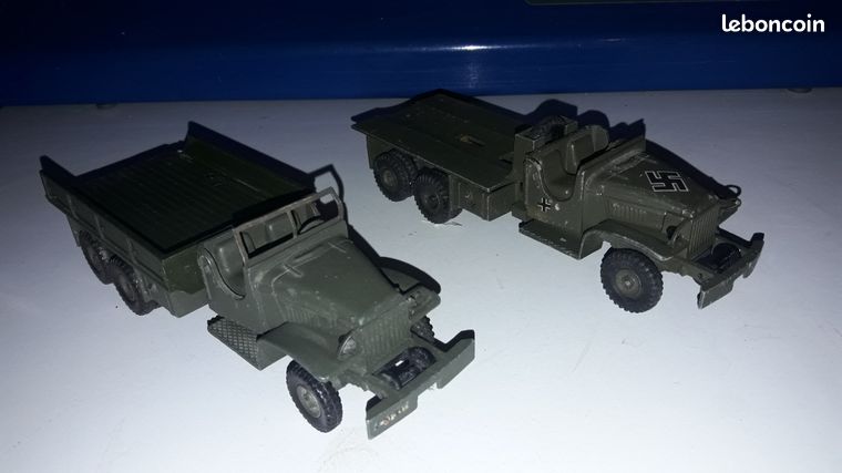 DINKY TOYS GMC lot 7 grue dépannage gravé dinky-toys militaire armée