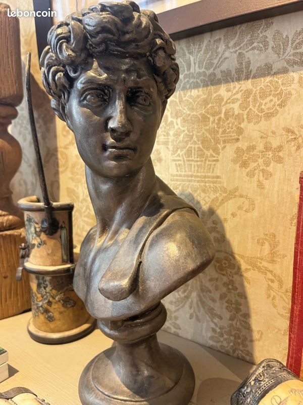 Kocreat Hermes Figurine En Résine Représentant Un Buste En Plâtre De 15,2 à 19,1 Cm - Figurine De Michel-Ange Célèbre Portrait - Réplique D'objets De Collection Pour Décoration D'intérieur
