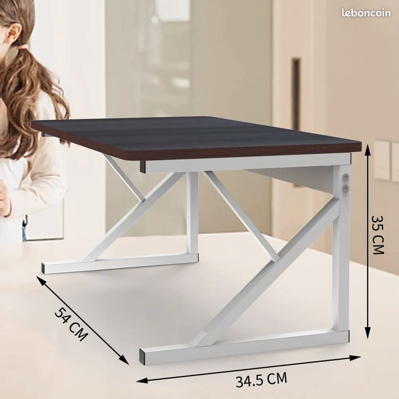 Support Four à Micro-Ondes à Charge Lourde, Meuble Rangement de Cuisine Support Four Micro-Ondes 54*35*34.5cm (Noir) (image 3)