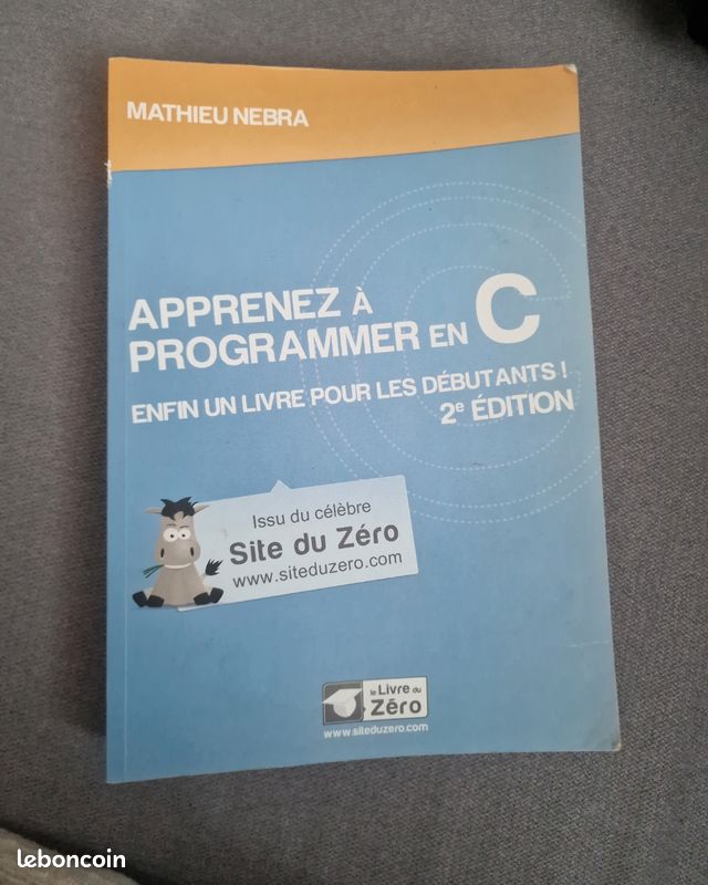 Livre apprenez a programmer en C par Mathieu Nebra (image 1)