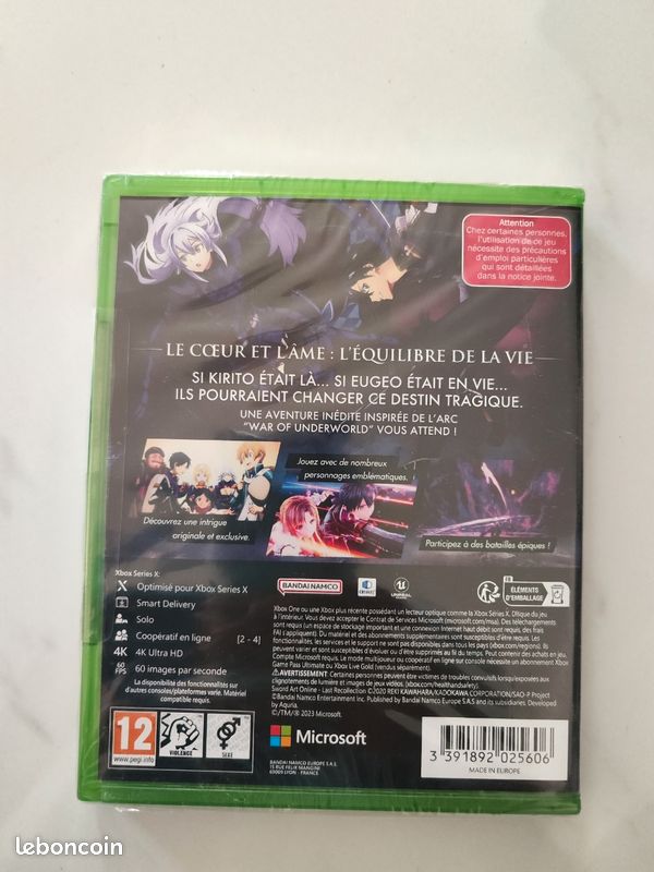 Sword Art Online Last Recollection - Jeu Xbox Series X Et Xbox One Sword Art Online Last Recollection - Jeu Xbox Series X Et Xbox One