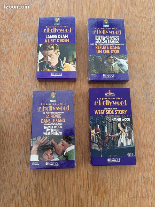 Lot de 4 k7 vidéos vhs neuf dont 3 encore sous film (image 1)