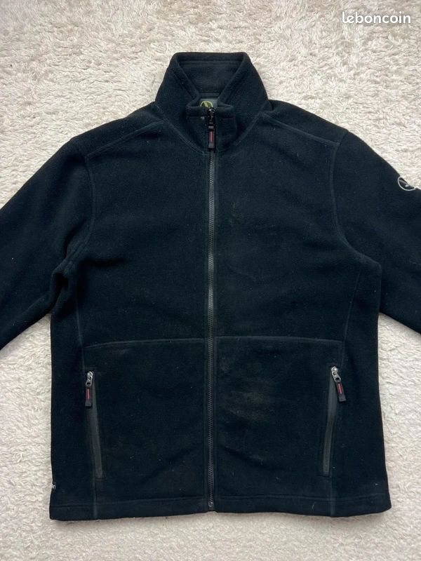 Polaire zippé noir de qualité haut de gamme Aigle L homme