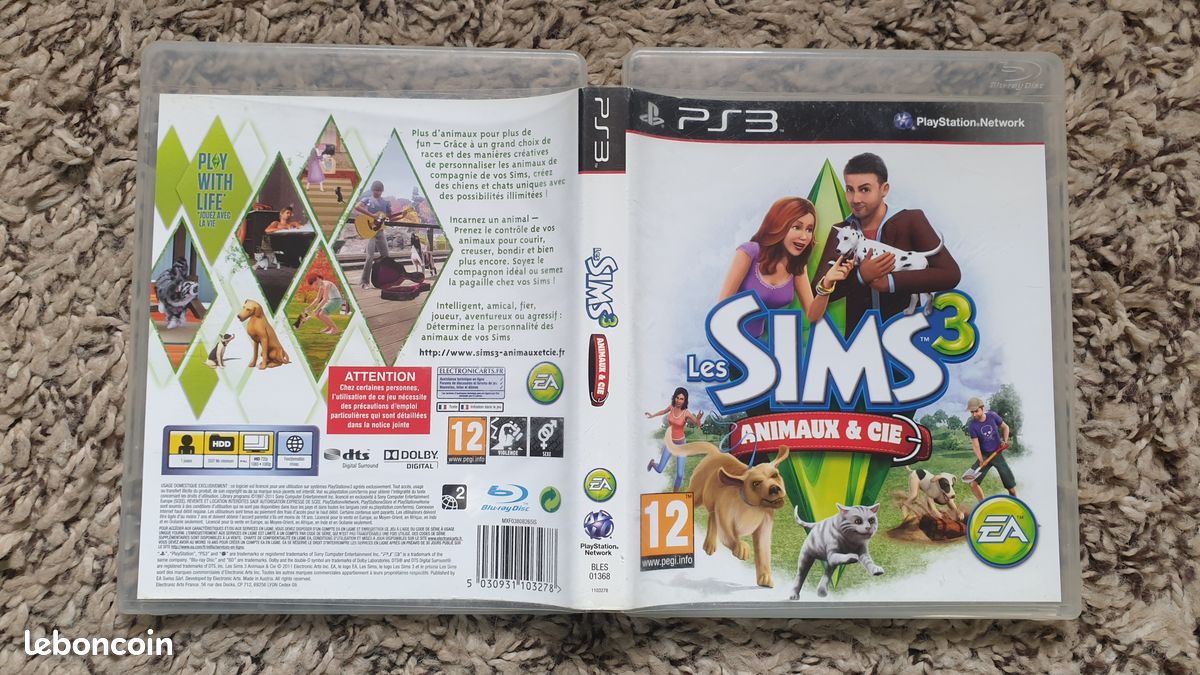 Les Sims 3 Animaux & Cie Playstation 3 PS3 Complet FR TBE
