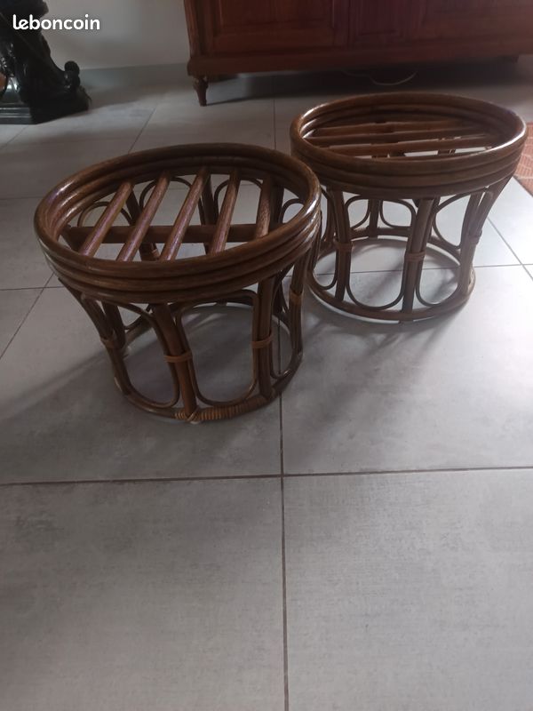 Pouf rotin (image 1)