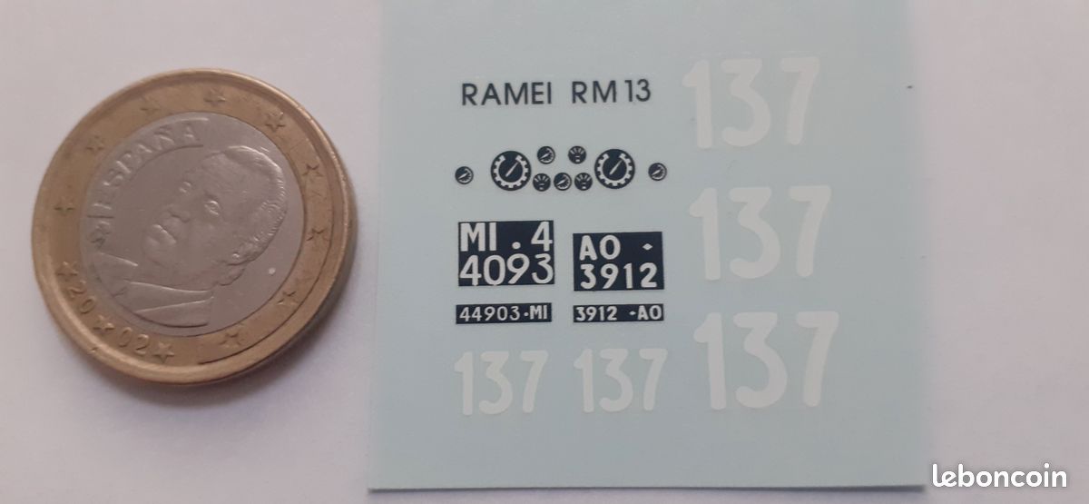 Alfa roméo n° 137 1/43 décalque décalcomanie - Modélisme