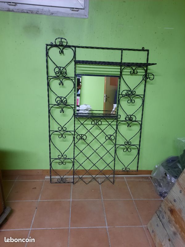 Porte manteau en fer forgé et porte chapeau (image 1)