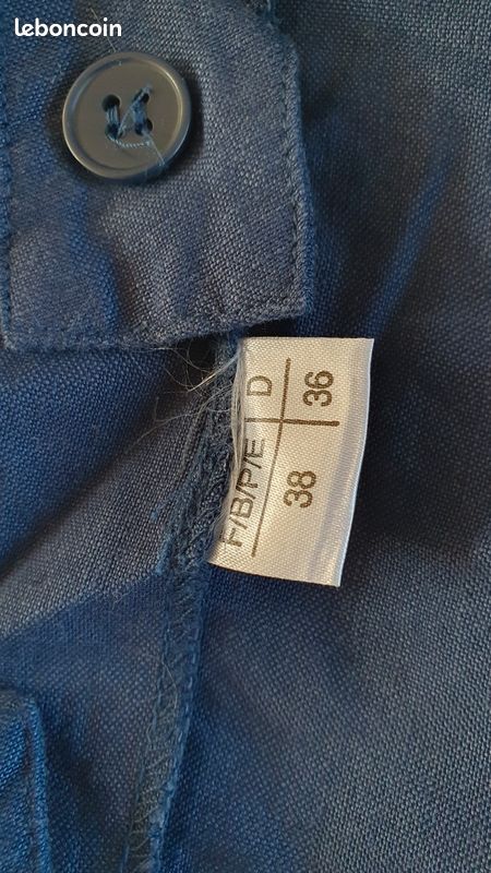 Robe bleue en lin (55%),taille 38
Neuve (image 4)
