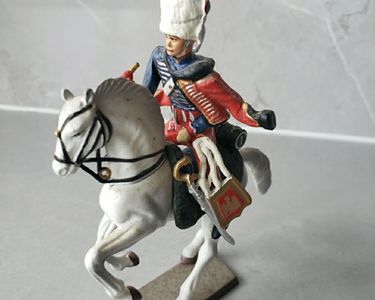 Soldat De Plomb Ancien - Cavalier Napoléon Empire - Trompette - Français