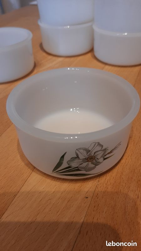 Lot de 10 ramequins Arcopal marguerite vintage (image 4)