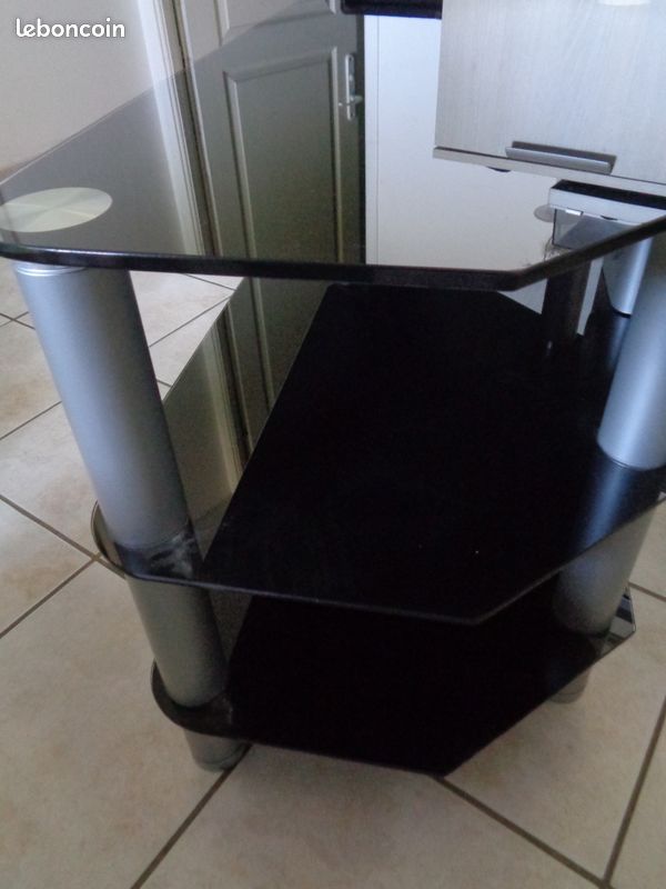 Meuble en verre noir trempé (image 6)