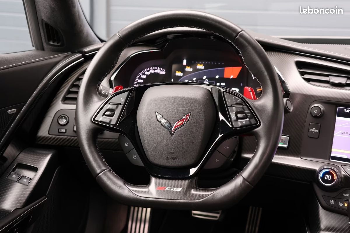 CORVETTE C7 Z06 6.2 V8 659 ch – HUD – Bose – Caméra 360° – Targa Carbone (image 30)