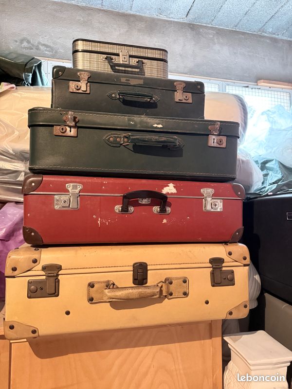 Valise vintage ancienne années 50 / 60 – déco rétro - Décoration