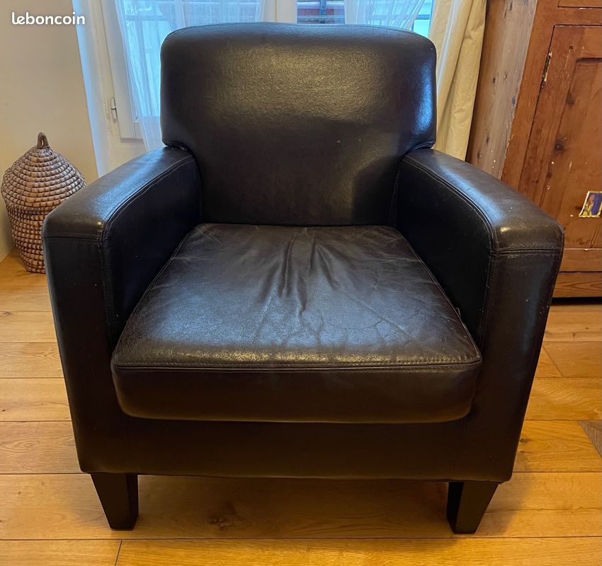 Fauteuil club cuir Ikea (image 1)
