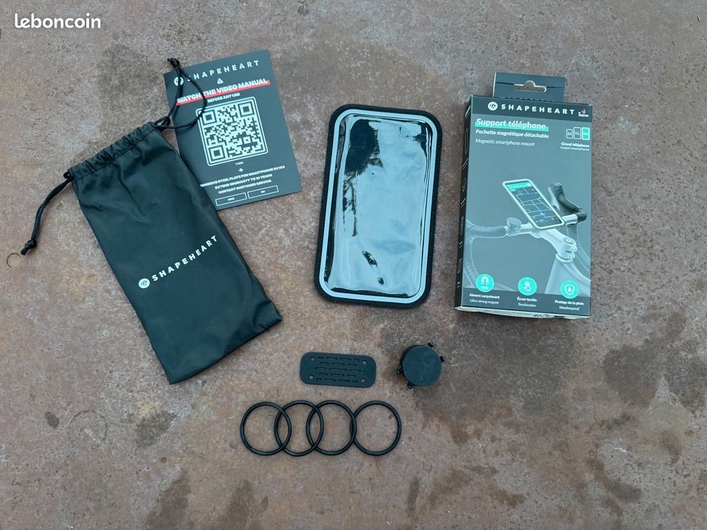 Support Smartphone Aimanté SHAPEHEART XL - Universel - Noir - Neuf