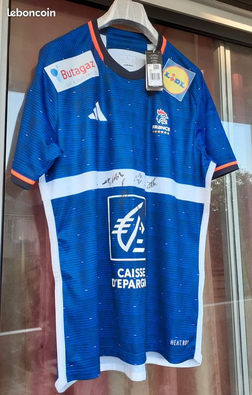 Maillot Équipe De France De Handball Dédicacé – Neuf Avec étiquettes