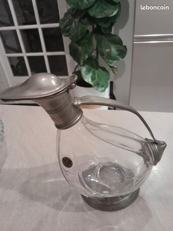 Carafe à Vin En Cristal RCR Royal Crystal Rock - Modèle Oasis, Taillé, Plomb, Neuve En Boîte