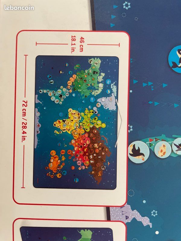 Grande carte magnétique avec les animaux du monde (image 2)