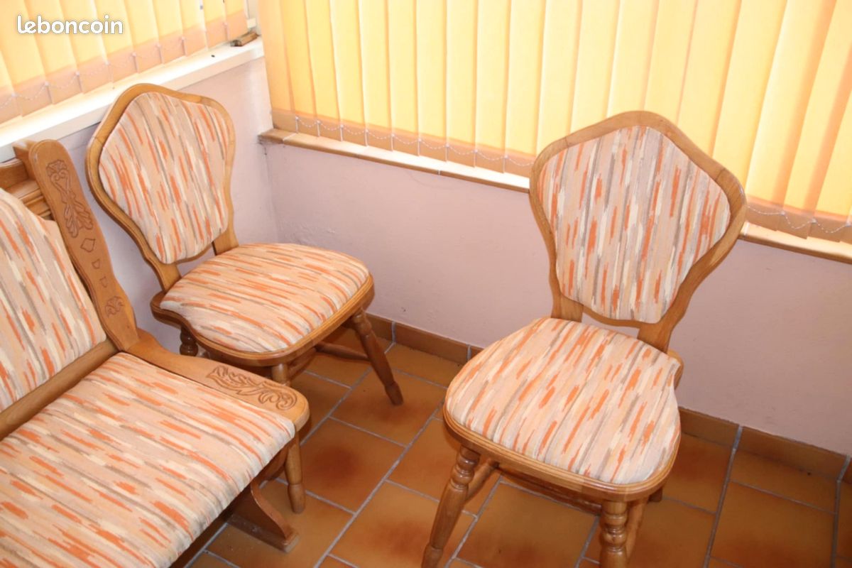Vends banc de cuisine angle droit coin repas + table + 2 chaises (image 5)