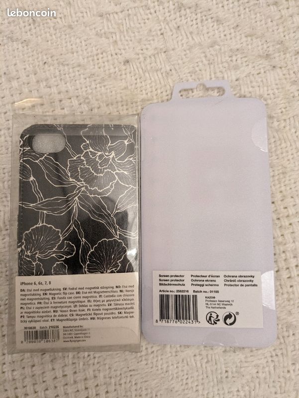 Coque iphone étui à fermeture magnétique et protection écran (image 2)