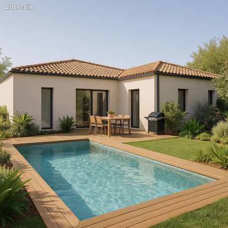 Maison neuve 90 m2 a construire a Pelissanne 13330 sur terrain viabilise 570 m2 4 chambres espace de vie ouvert proche ecoles commodités transports ideal famille primo acces PTZ fondations bon sol san