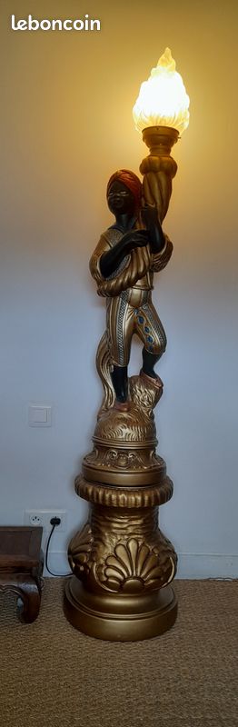 Statue Nubien + socle (image 1)