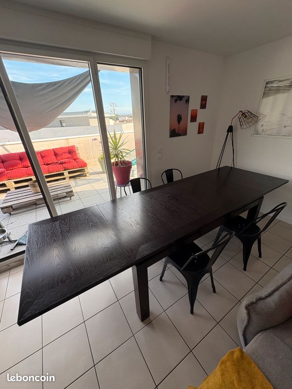 Table de salle à manger en teck massif (image 7)