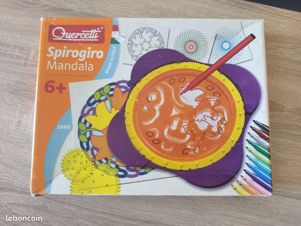 Quercetti Spirogiro Mandala – Coffret Loisir Créatif Dessin, Engrenages, Feutres, Fabriqué En Italie, Dès 4 Ans
