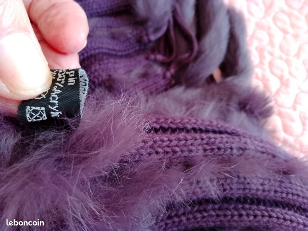 Gilet boléro sans manche avec fourrure lapin Vêtements