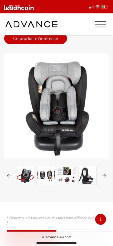 Siège auto advance all stage 360 Équipement bébé