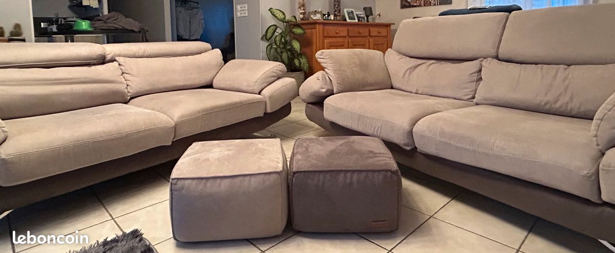 Ensemble de canapés + 2 poufs, Poltronesofa (image 2)
