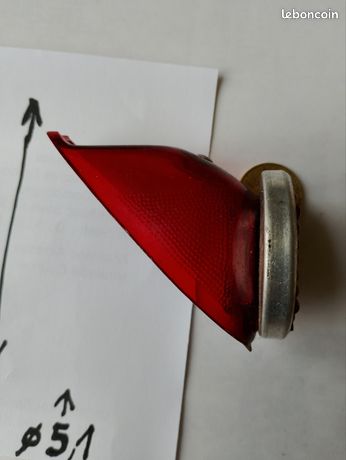 Cabochon Plastique Feu Arrière ULO - NOS Vintage Pour Vélo - Neuf D'origine