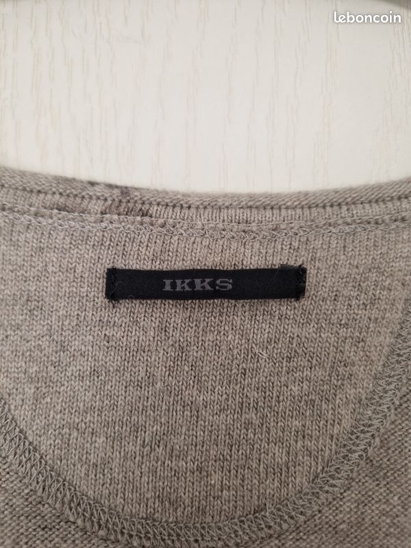 Haut Femme IKKS Taille 38 Marron - 83% Coton - Occasion Très Bon état