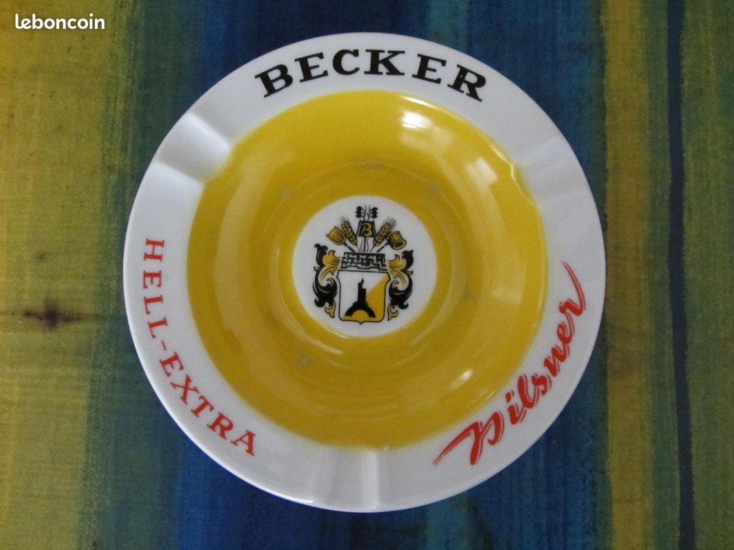 Cendrier Publicitaire BENNE MARREL – Porcelaine – Années 1960 – France