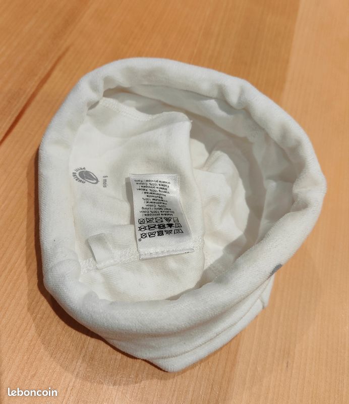 Bonnet petit bateau blanc 6 mois (image 4)