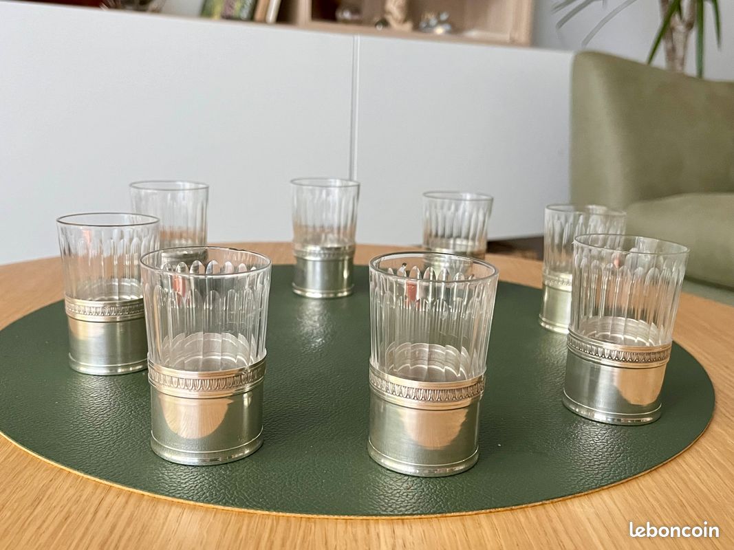 Set de 8 verres apéritif - Poinçon Minerve (image 1)