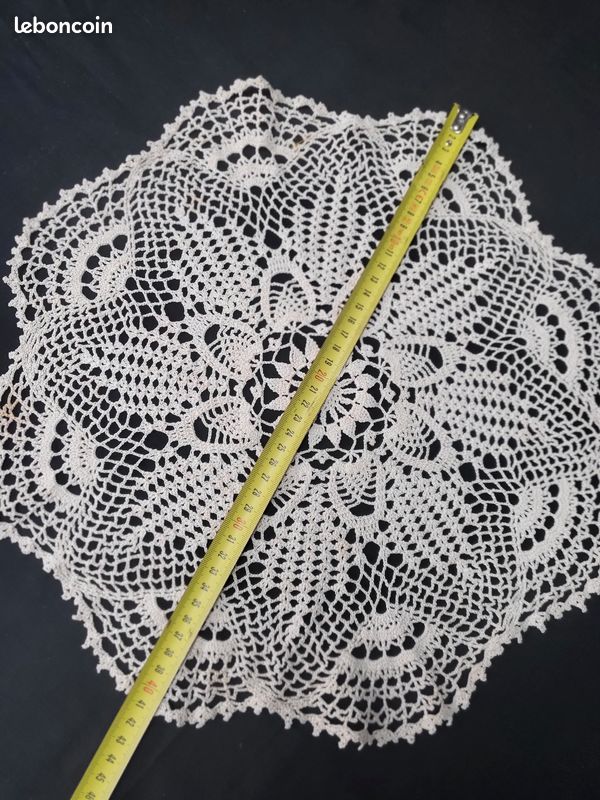 Napperon crochet main artisanat français création sylvette
