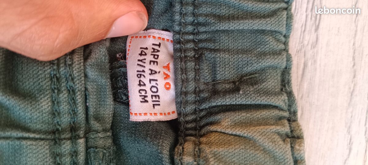 Short vert tape a l'oeil 14 ans (image 3)