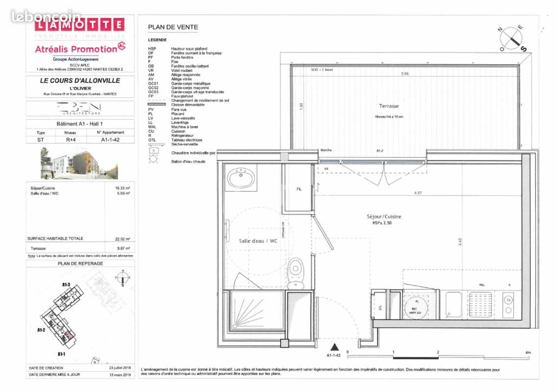 Appartement 1 pièce 22 m² · à Nantes · 22 m² · 470 €/mois