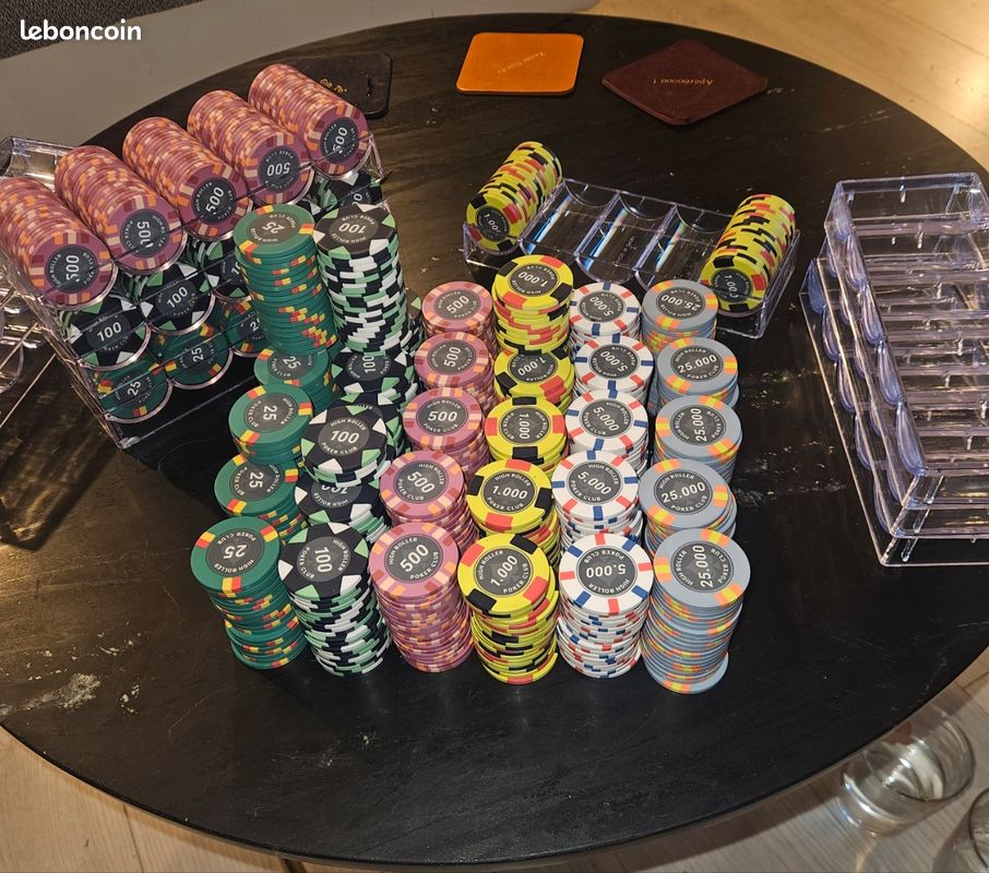 Jetons WPT Replica 1000 - 25 Jetons Céramique 10g - Poker Authentique - Collectionneur